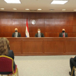 EL juramento se llevo a cabo en la Sala de Conferencias del Poder Judicial de la Capital.