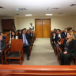 La conferencia tuvo lugar en la sala de conferencias del Palacio de Justicia de Asunción.