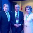 Con el embajador de Paraguay en Marruecos, Óscar Benítez Estragó, y el presidente de la Corte Constitucional de Marruecos, Said Ihrai.