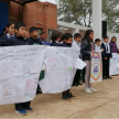 Alumnos de la Escuela San Baltasar expusieron carteles con mensajes aprendido durante la jornada de visita escolar.