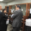 Durante el recorrido que realizaron en la Oficina de Legalizaciones del Poder Judicial