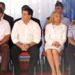 La presidenta de la Corte, Alicia Pucheta acompañada por el presidente de la República, el Vicepresidente y el Comandante de la Policía Nacional.