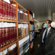 Las autoridades judiciales aprovecharon la ocasión para interiorizarse respecto al avance de la intervención de la Biblioteca Jurídica del Poder Judicial