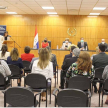 En la sede judicial de Encarnación se inició la jornada de trabajo de las autoridades judiciales, con palabras de bienvenida a cargo de la presidenta del Consejo de Administración, doctora Elsa Kettermann.