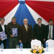 Se hizo entrega de las carpetas con las firmas del convenio a los intendentes de Paraguarí, Carapeguá, Pirayú, San Roque González, Yaguarón, Caapucú e Ybytymi, y los representantes de las municipalidades de Caballero y Escobar