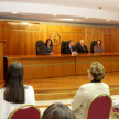 El presidente de la máxima instancia judicial, doctor Eugenio Jiménez Rolón, acompañado de los ministros Luis María Benítez Riera y Miryam Peña, como también de la defensora general, Lorena Segovia. estuvieron presentes en el acto.