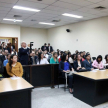 Alrededor de 180 alumnos de la Universidad Nacional de Asunción participaron de la charla.