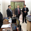 El ministro Jiménez Rolón, visitando las instalaciones de la Asociación de Magistrados Judiciales del Paraguay (AMJP).