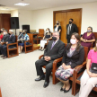 El acto de juramento se llevó a cabo en la Sala de Conferencias del noveno piso de la sede judicial de Asunción.