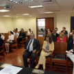 Los magistrados y actuarios participaron de la reunión informativa sobre la Mesa de Entrada en Línea.