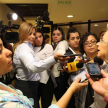 Al término del encuentro, la titular del máximo tribunal de la República, Alicia Pucheta brindó declaraciones a la prensa