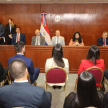 La vicepresidenta de la máxima instancia judicial, doctora Carolina Llanes, se dirigió a los dos grupos y felicitó a los profesionales por su dedicación.