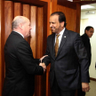 Saeed Al-Marri felicitó al doctor Diesel por haber asumido recientemente la presidencia de este Poder del Estado.