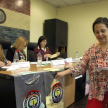 La magistrada María Mercedes Buongermini también participó de la jornada electoral. 