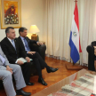 Abogado José Costa, doctor Delio Vera (AJP) y Gustavo Martínez Pandiani mantuvieron una reunión con la presidenta de la CSJ.
