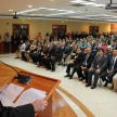 El titular de la máxima instancia judicial, doctor Víctor Núñez, dirigiéndose a los presentes.