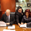 El vicepresidente primero de la CSJ, Luis María Benítez Riera y la ministra  Miryam Peña, también firmaron el acuerdo.