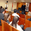 El doctor Emiliano Rolón hablando del sistema judicial del Paraguay.