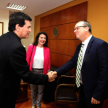 La reunión se realizó en el despacho del ministro Santander.