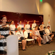Tras recibir su reconocimiento, la ministra Miryam Peña expresó su gratitud a las integrantes del Área Mujer de la Fundación Paz Global.