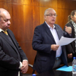 El ministro de la Corte Miguel Óscar Bajac tuvo a su cargo la toma de juramento a los voluntarios de Justicia.