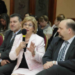 La ministra Gladys Bareiro de Módica formó parte del debate que se abrió tras la exposición del doctor Villalba Díaz.