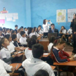 La titular de la Secretaría de Educación licenciada Amada Herrera explicó al auditorio sobre el programa educativo
