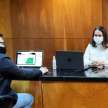 La conexión se estableció desde la sala de conferencias ubicado en el octavo piso del Palacio de Justicia de Asunción, y respetando todos los protocolos sanitarios recomendados por el Ministerio de Salud.