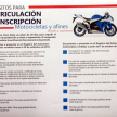 Para la matriculación de las motocicletas también es necesario presentar algunos documentos.