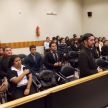 El coordinador de la carrera de Derecho, abogado Roberto Bordón agradeció al presidente la oportunidad brindada a los alumnos