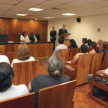 El titular de la Corte Suprema de Justicia, doctor Víctor Núñez, quien agradeció a los agasajados por los servicios prestados.