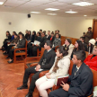 Los estudiantes dialogaron primeramente con el coordinador de la Oficina de Quejas y Denuncias, abogado Édgar Escobar.