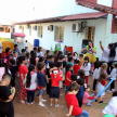 En la ocasión, niños y niñas de la institución participaron por medio de juegos, cantos, caritas pintadas y varias actividades recreativas.