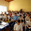 Alumnos, docentes y padres de familia participaron de la charla educativa desarrollada en la Escuela Básica Doña Elisa Mora de Halley de la Compañía Tte. González de Caraguatay.