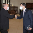 El Dr. César Diesel también saludó durante su llegada al presidente del Banco Central del Paraguay, José Cantero.