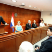 El titular judicial estuvo acompañado de los ministros, Gladys Bareiro de Módica, Luis María Benítez Riera y la defensora general interina, Selva Morel.