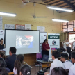 La encargada de la Secretaría de Educación, Amada Herrera, presentó el programa educativo.