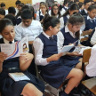 Alumnos del séptimo al noveno grado participaron del taller educativo.