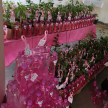 Cabe mencionar que la ESSAP donó botellas de agua mineral en tonos rosa, color utilizado en conmemoración a la lucha contra el cáncer de mamas, e igualmente Itaipú Binacional tuvo el agradecimiento por los plantines obsequiados.