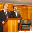 El doctor Gonzalo Sosa Nicoli, miembro del Tribunal de Cuentas Primera Sala y coorganizador del diplomado conjuntamente con el Centro Internacional de Estudios Judiciales (CIEJ), tuvo a su cargo las palabras de apertura.