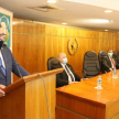 El presidente de la Asociación de Jueces del Paraguay, Delio Vera Navarro, se encargó de las palabras de apertura.