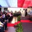 El ministro de la Secretaría Nacional de Inteligencia, Esteban Aquino Bernal durante su intervención