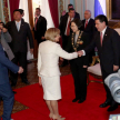 La presidenta de la máxima instancia judicial saludó al jefe de Estado, Horacio Cartes.