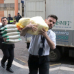 Personal del seguro médico Asismed llegó hasta el Palacio de Justicia de Asunción para hacer entrega de alimento no perecederos.