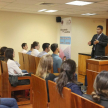 Los estudiantes participaron de una charla con elencargado de la Oficina de Quejas y Denuncias, a cargo del doctor Édgar Escobar.
