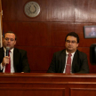 El titular de la Seam, Rolando de Barros, y el responsable de la Dirección de Derecho Ambiental de la máxima instancia judicial, Marcos Benítez, brindaron una conferencia de prensa.