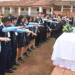 Acto de juramento de alumnos del Colegio Nacional de Comercio de Caazapá.