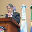 El doctor Martín Ávalos, durante su ponencia en la XI asamblea de la Asociación Iberoamericana de Tribunales.