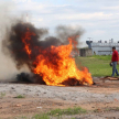Se realizó la quema de 3.518 kilogramos de marihuana en la sede de la Armada Paraguaya.