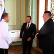 El vicepresidente primero del máximo tribunal de la República, Alberto Martínez Simón, saludó al nuevo ministro de Justicia.